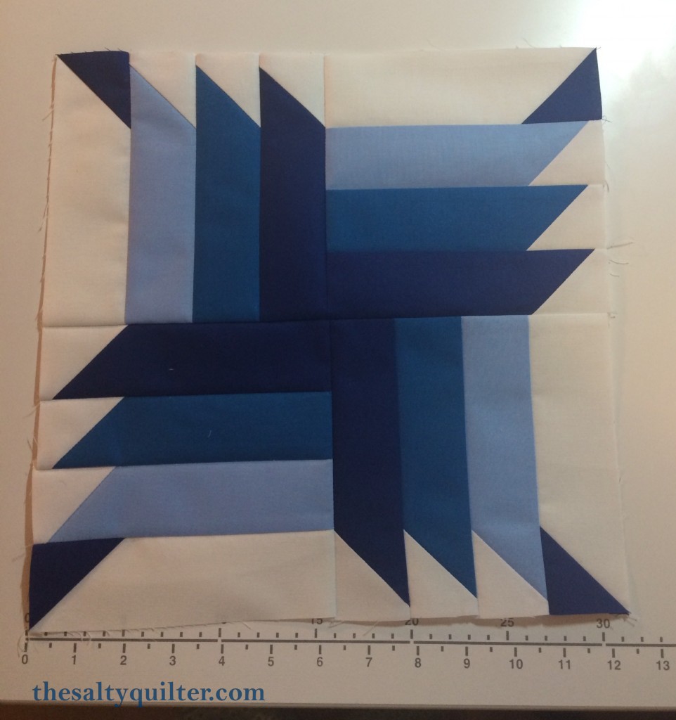 The Salty Quilter - Blue Steel - Block