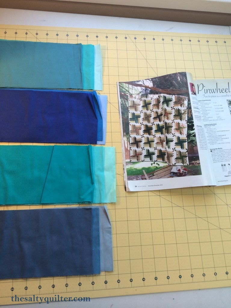The Salty Quilter - Blue Steel - Fabric pull and pattern