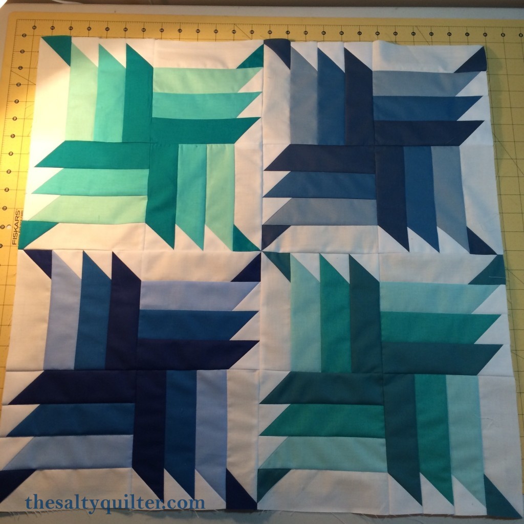The Salty Quilter - Blue Steel - Quilt top