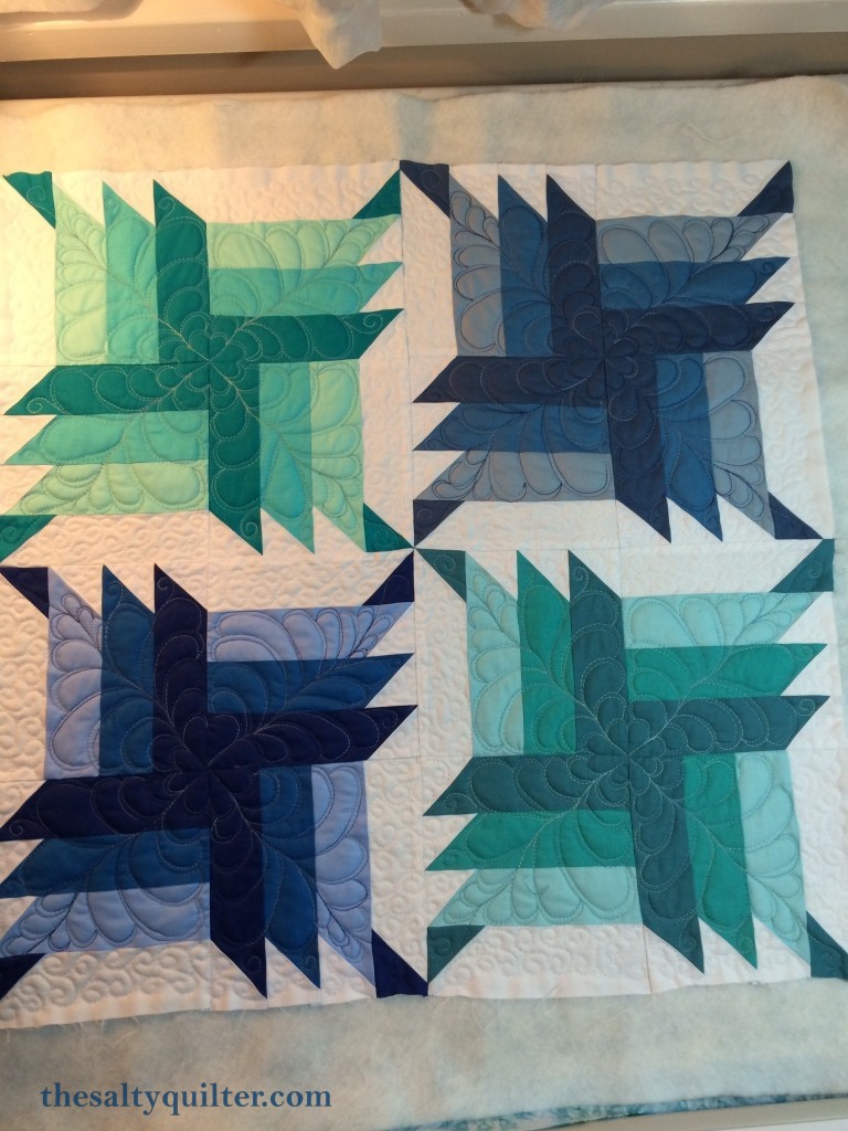 The Salty Quilter - Blue Steel - Quilting done