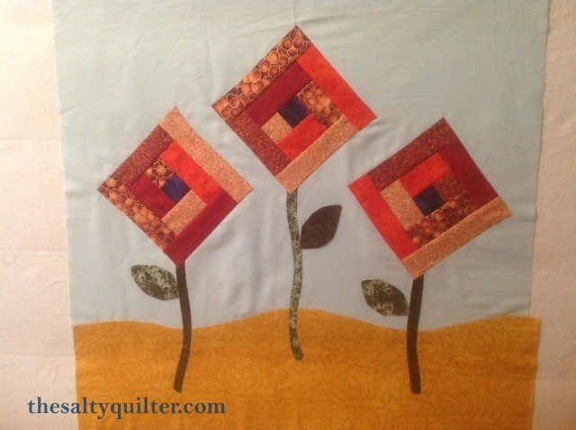 The Salty Quliter - Fall Flowers - quilt top