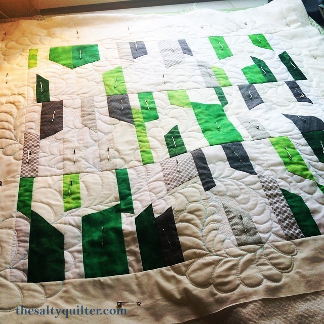 Forest in the Fog - Quilting in progress
