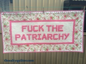 Fuck the Patriarchy Quilt - Finished