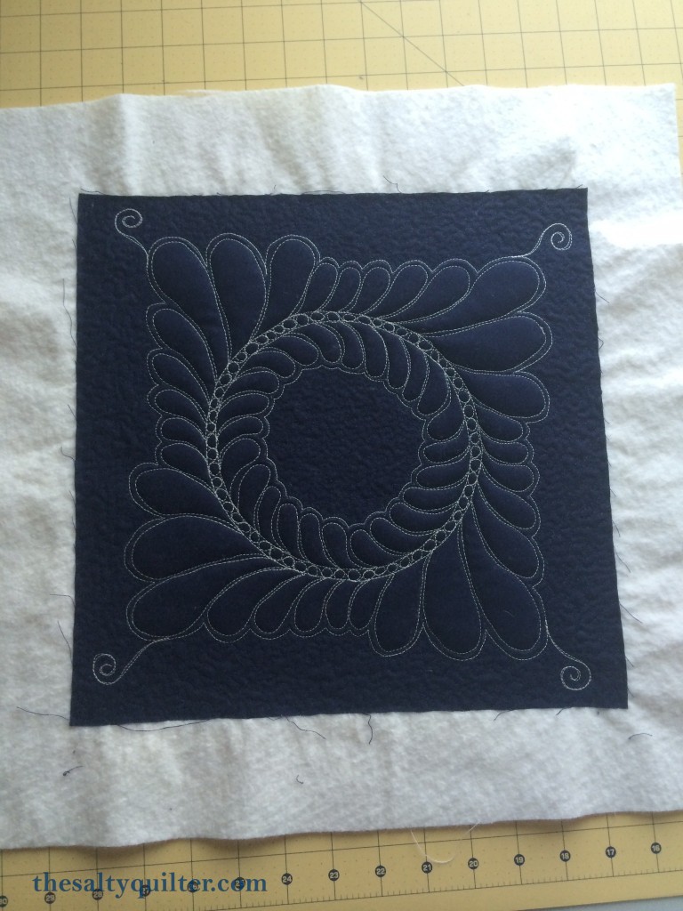 The Salty Quilter - Hanawa - Drafted feather block