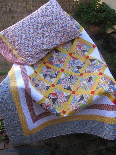 The salty Quilter - Hazel's Pinwheels - With pillowcase