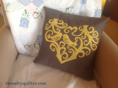 The Salty Quilter - Love Birds - Matching Pillow