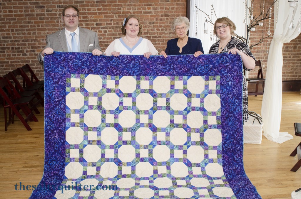 The Salty Quilter - Modern Wedding Ring - Presenting the finished quilt