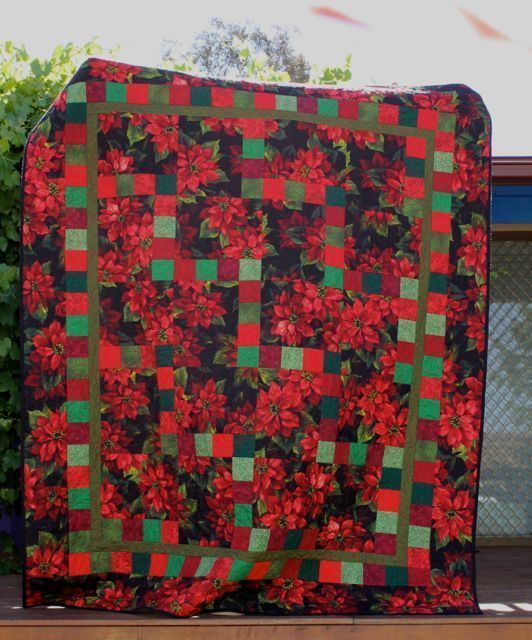 The Salty Quilter - Poinsettia Quilt - Finished