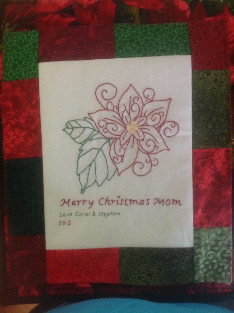 The Salty Quilter - Poinsettia Quilt - label