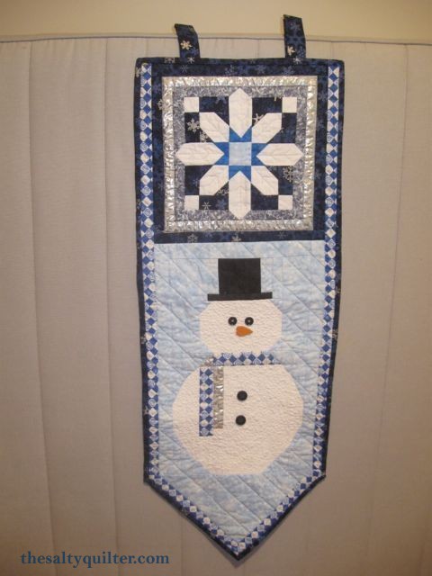 The Salty Quilter - Snowman Door Hanger - Finished