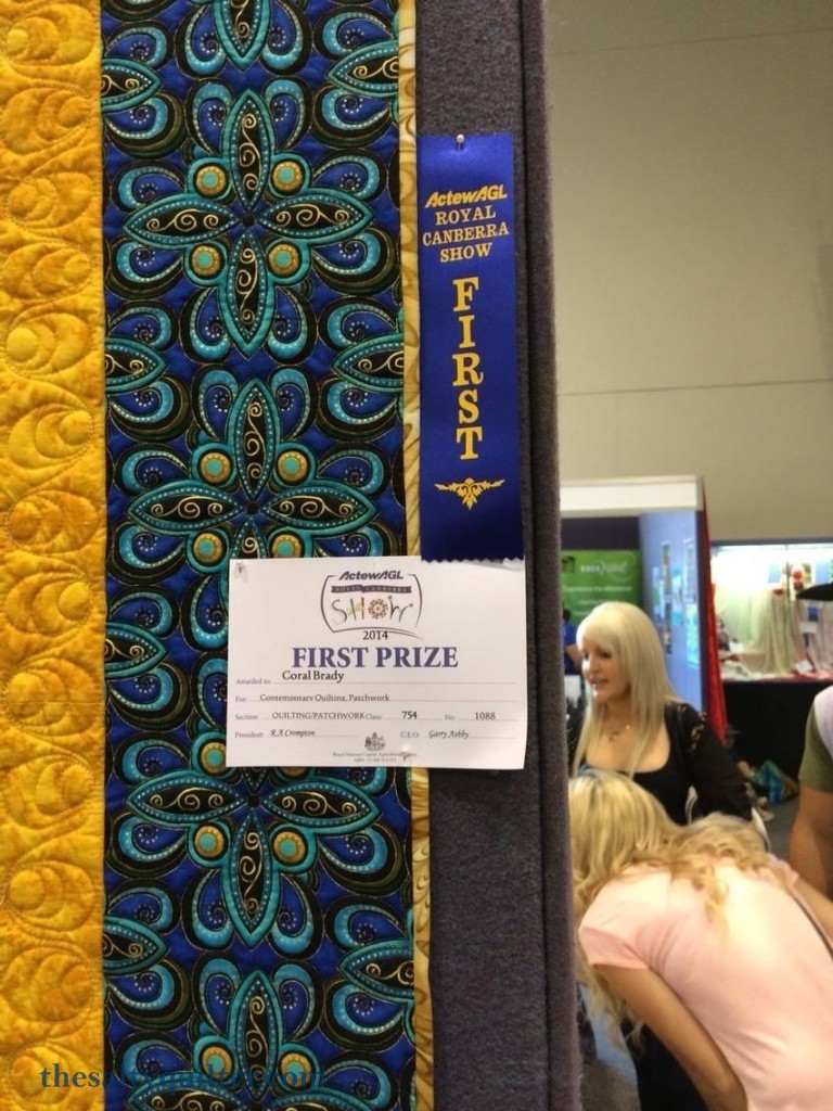 The Salty Quilter - Star of India - Canberra show first prize