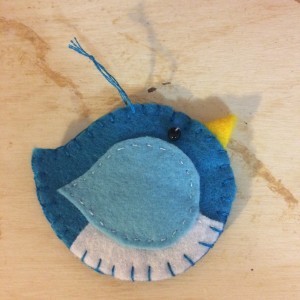 The Salty Quilter - Blue Bird Felt Ornament