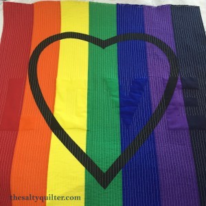 The Salty Quliter - Love is Love - straight line quilting done