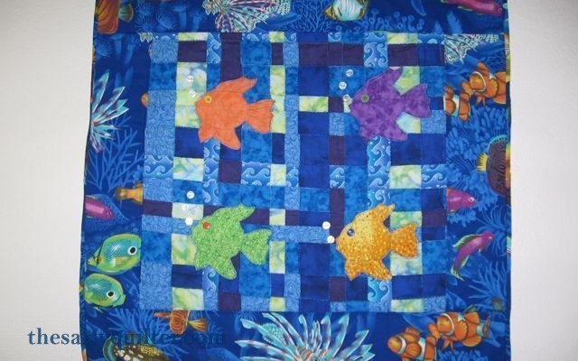 The Salty Quilter - Fish Wall Hanging - My First Quilt