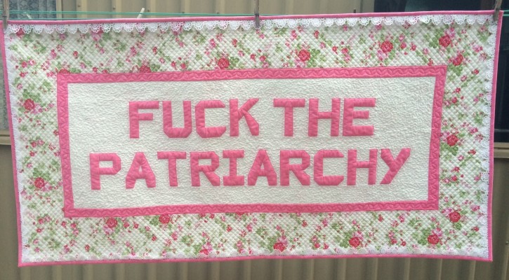 Fuck the Patriarchy Quilt - Finished