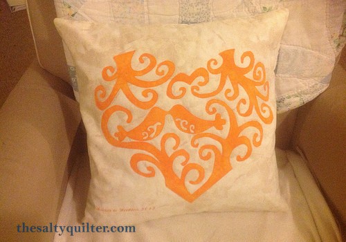 The Salty Quilter - Love Birds Pillow