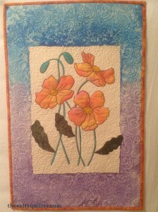 The Salty Quilter - Painted Poppies - Finished