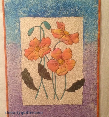 The Salty Quilter - Painted Poppies - Finished