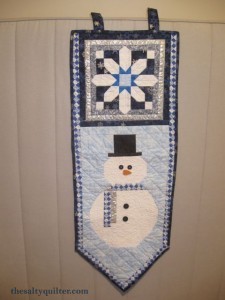 The Salty Quilter - Snowman Door Hanger - Finished