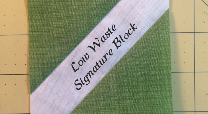 Low Waste Signature Block Tutorial