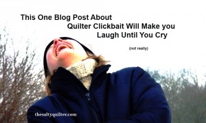 This One Blog Post About Quilter Clickbait Will Make you Laugh Until You Cry